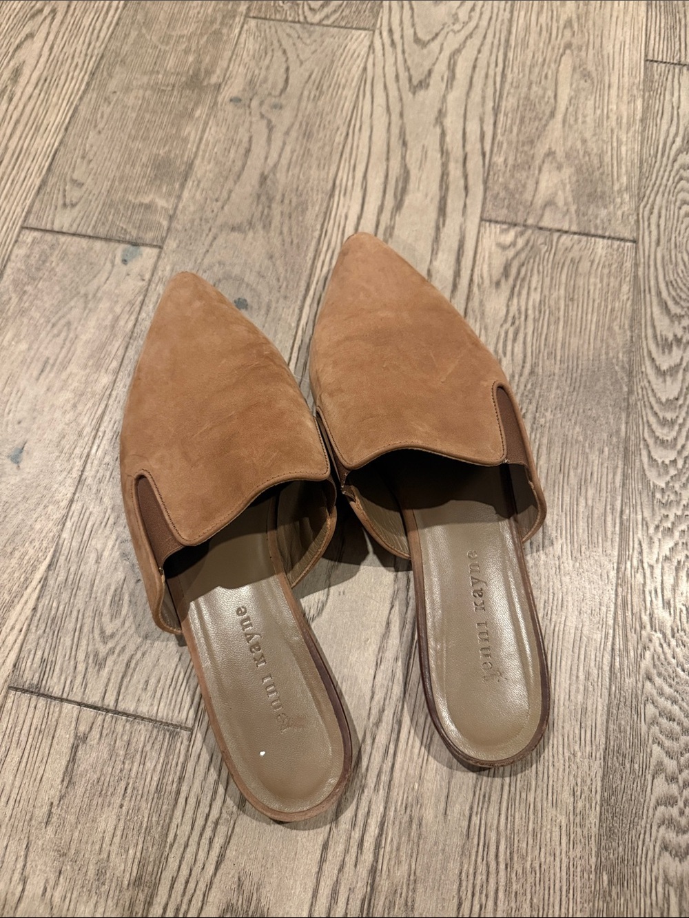Jenni Kayne Suede Pointed-Toe Mule - Brown